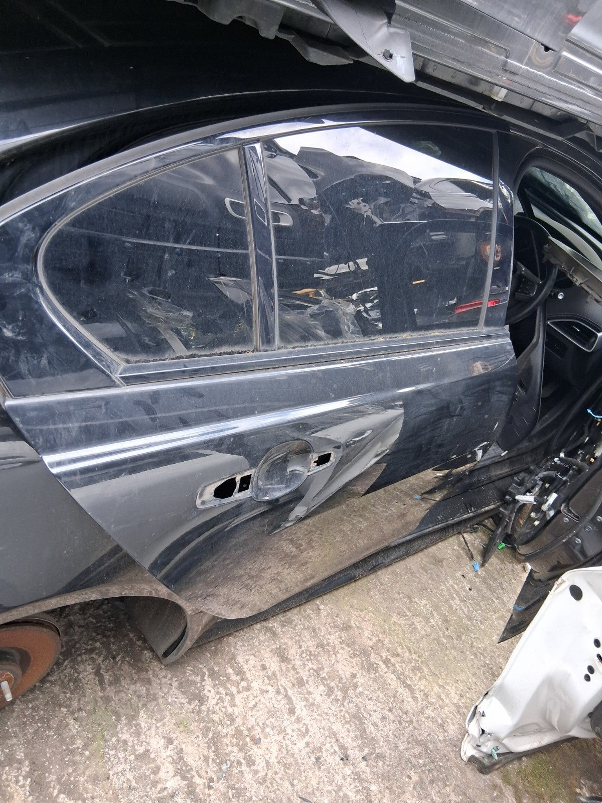 2017 JAGUAR XE OSR DRIVER SIDE REAR RIGHT BARE DOOR BLACK