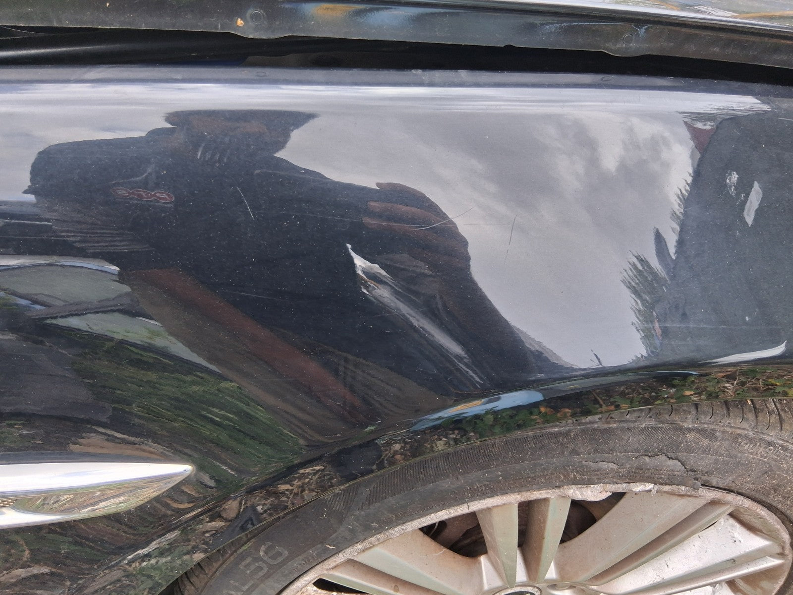 2012 JAGUAR XJ X351 OSF DRIVER SIDE FRONT RIGHT WING FENDER BLACK