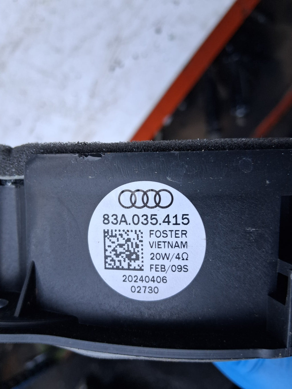 2024 AUDI A1 S LINE MK2 GB NSF PASSENGER SIDE FRONT LEFT DOOR SPEAKER 83A035415