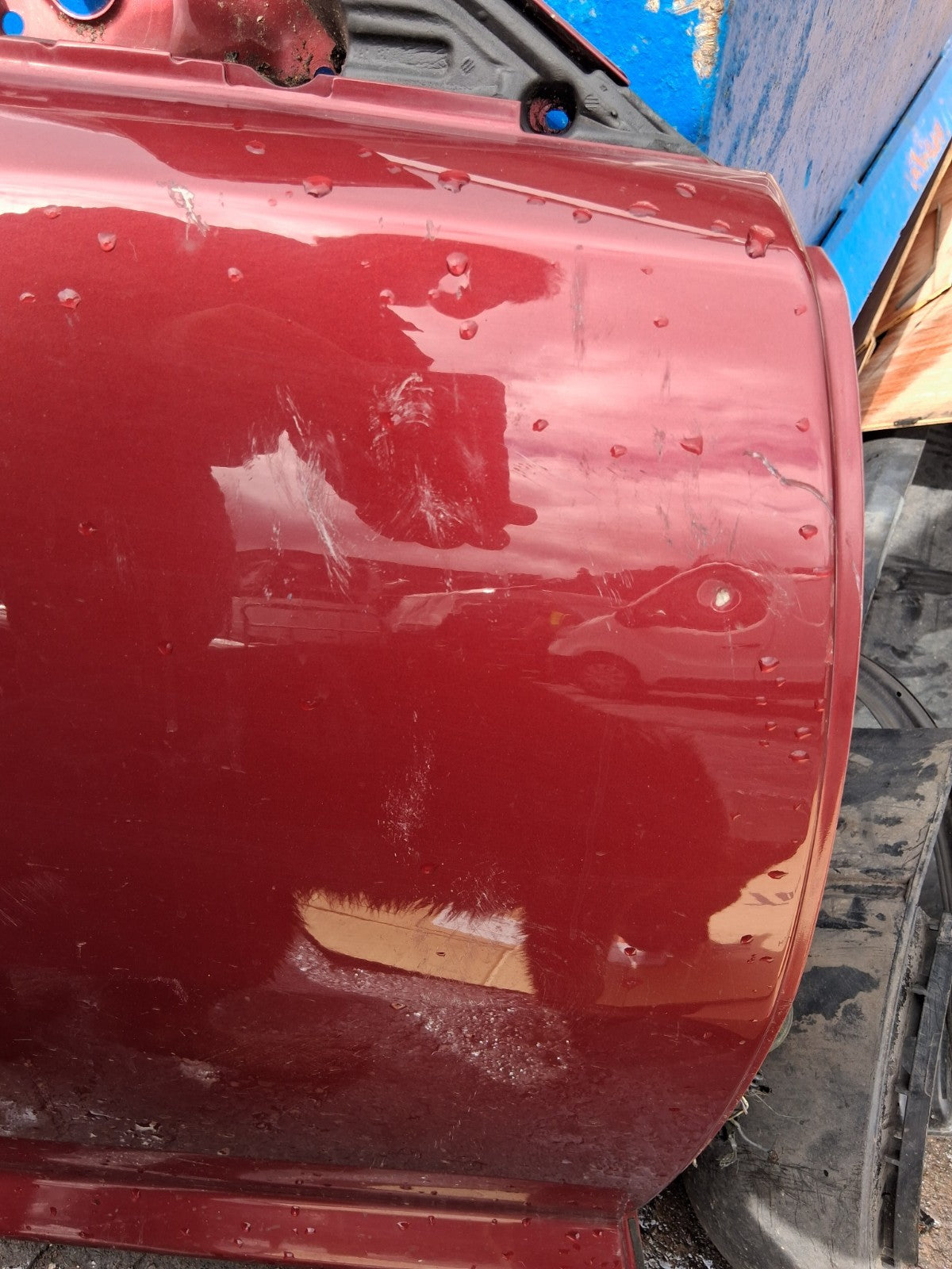 2013 JAGUAR XF FACELIFT OSF DRIVER SIDE FRONT BARE DOOR SHELL FRAME ONLY RED CAJ