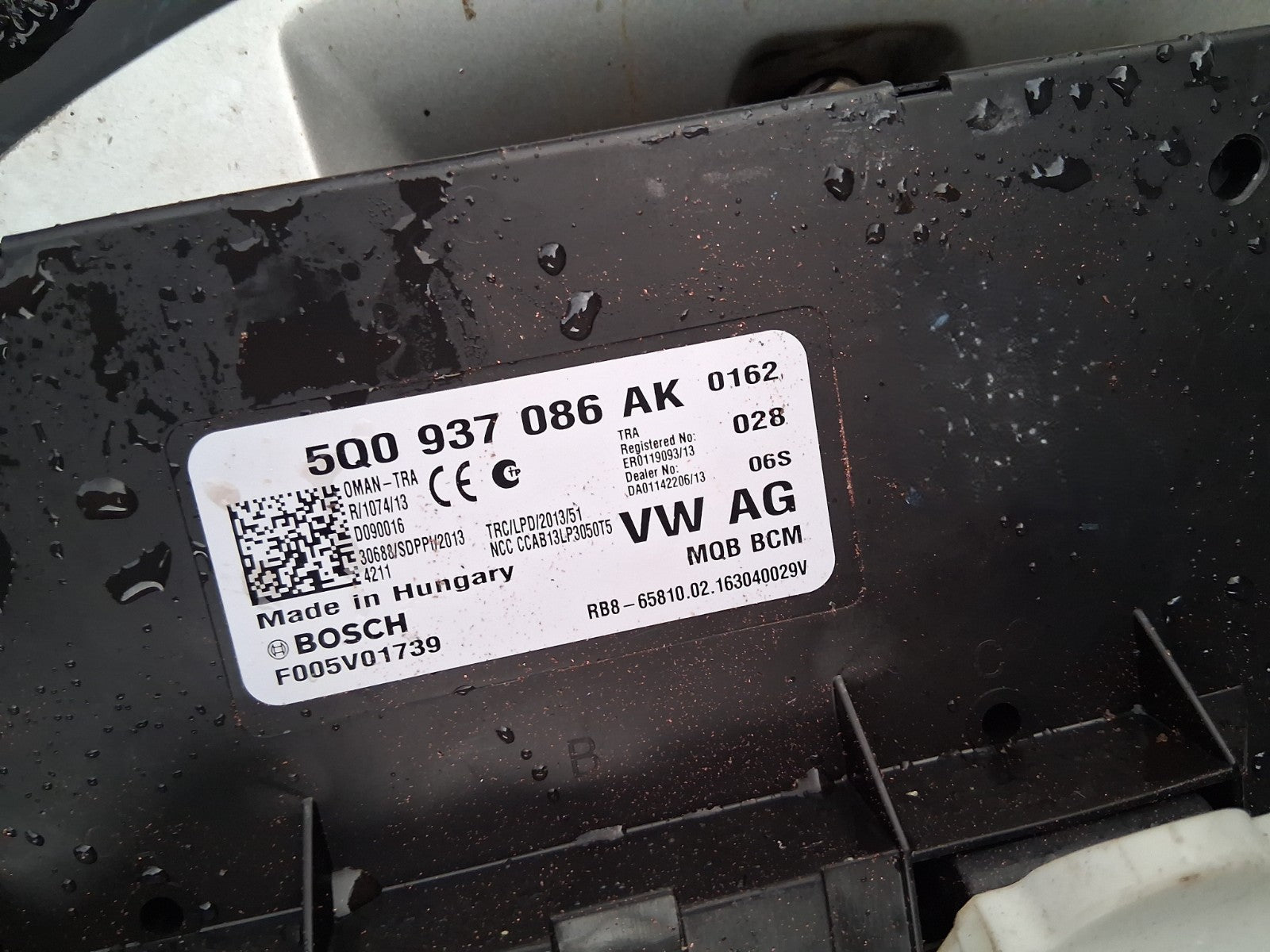 2018 VW VOLKSWAGEN PASSAT B8 ESTATE BCM BODY CONTROL MODULE 5Q0937086