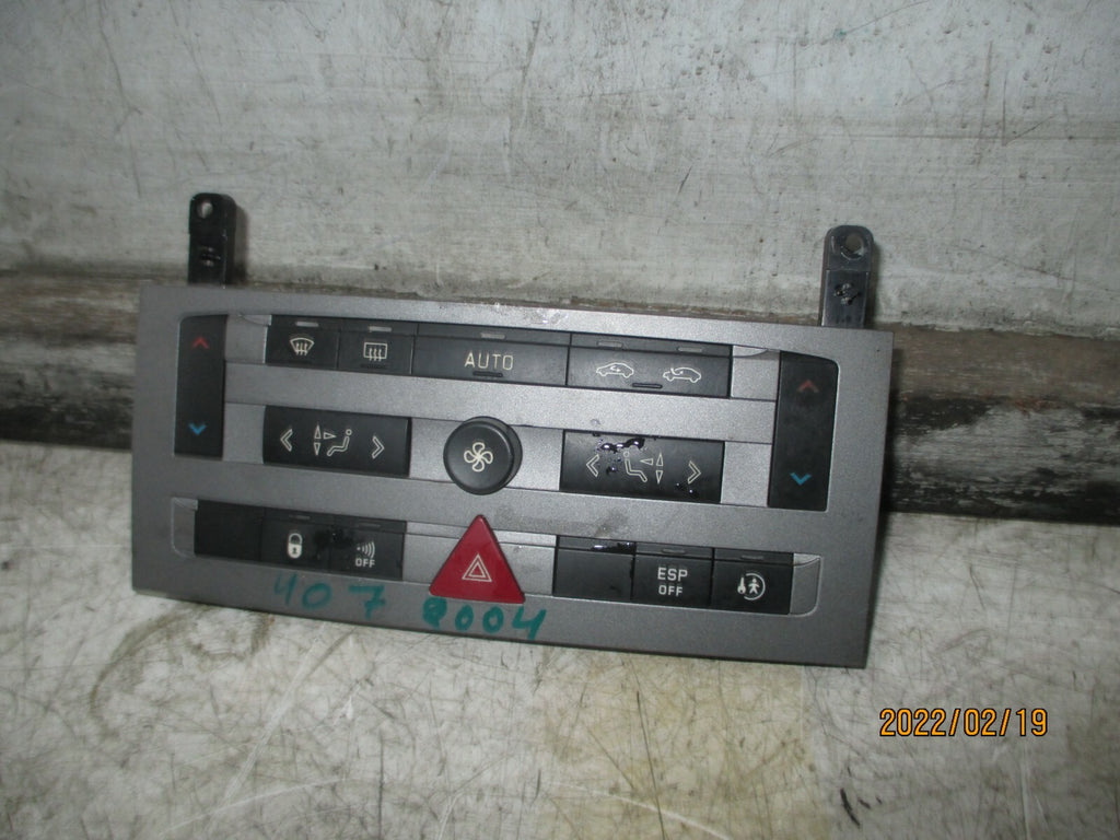 PEUGEOT 407 2004 HEATER AC CLIMATE CONTROL PANEL 96573322YW