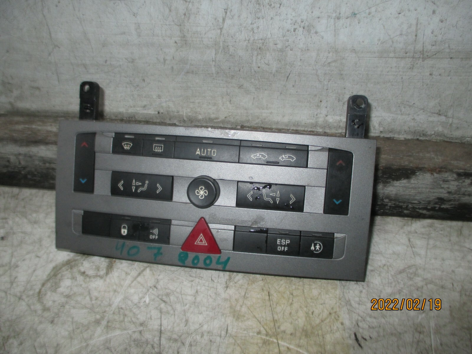 PEUGEOT 407 2004 HEATER AC CLIMATE CONTROL PANEL 96573322YW