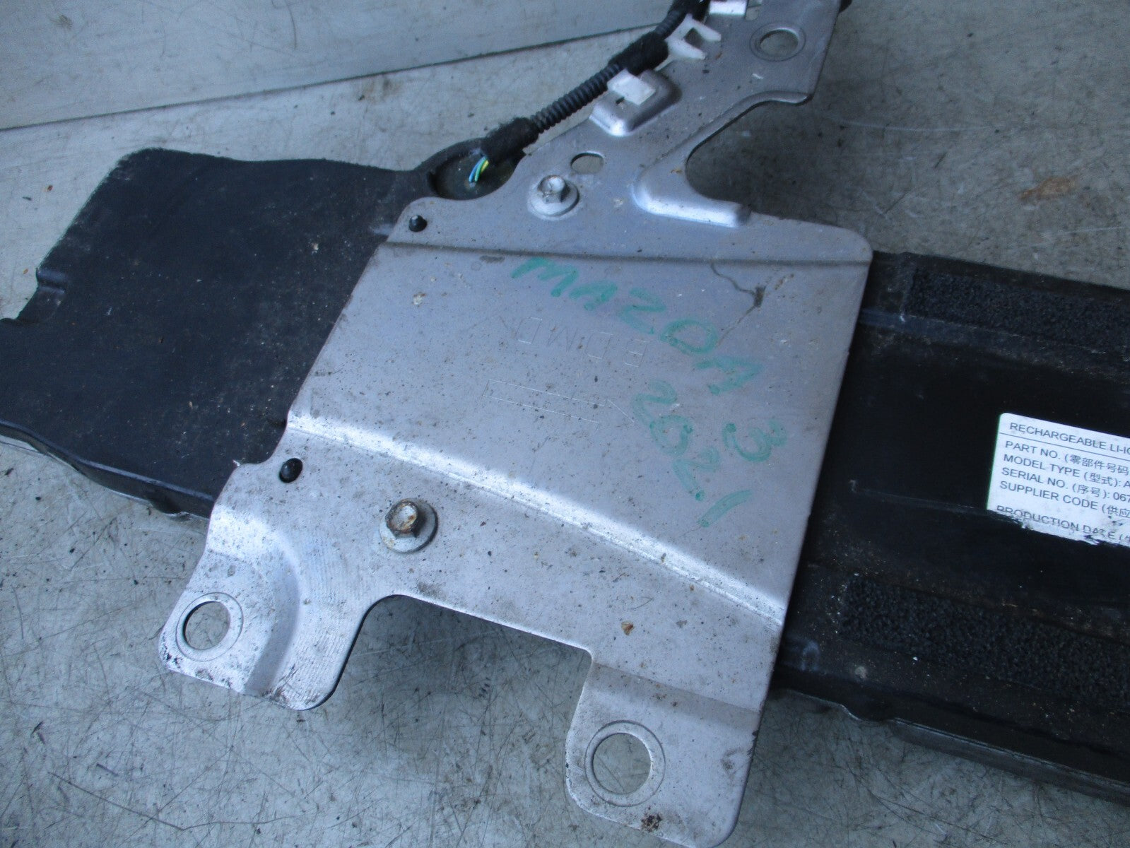 MAZDA 3 2021 2.0 MHEV HYBRID BATTERY BDMC67ZB3F SPARE OR REPAIR