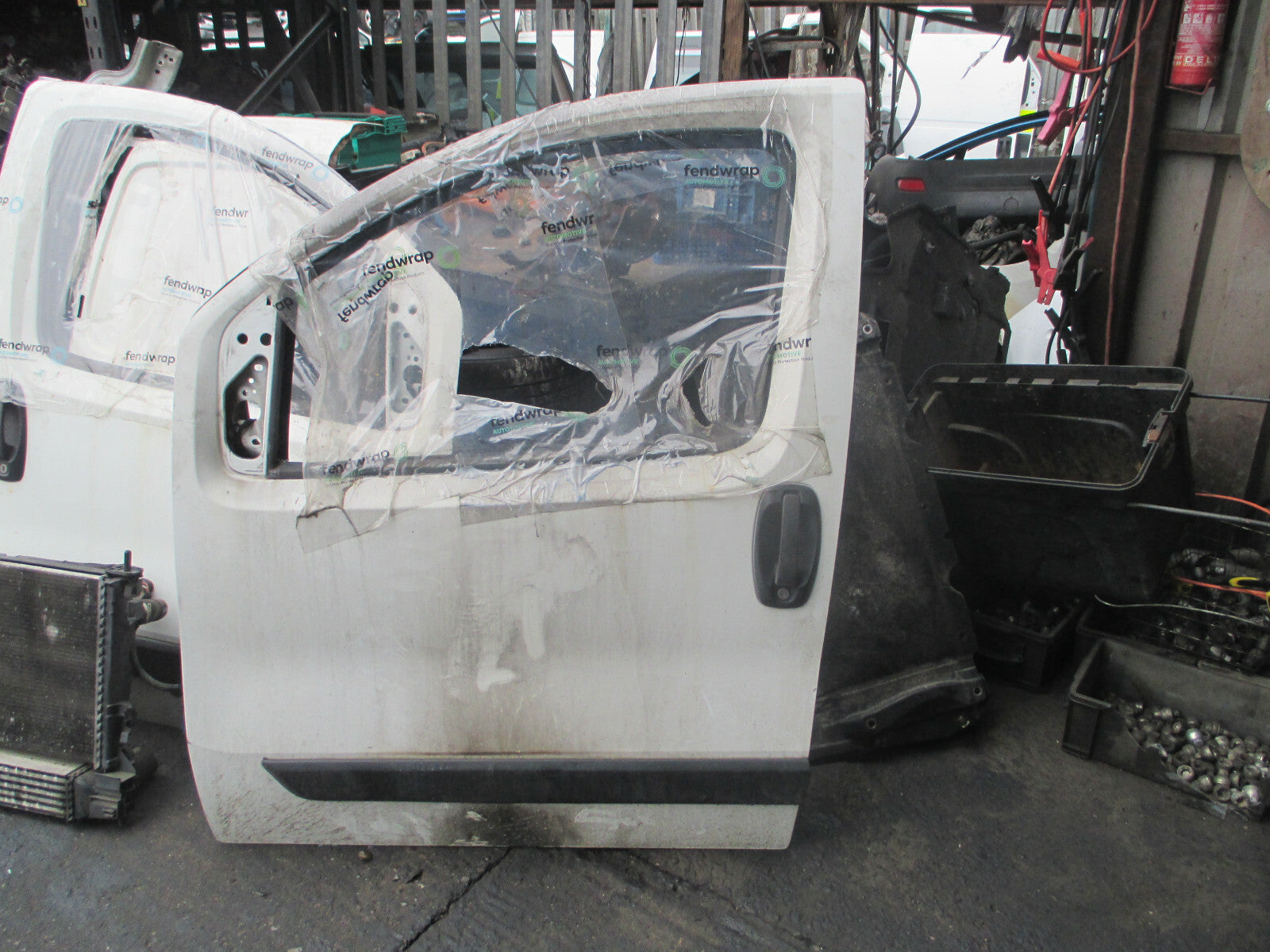 2015 PEUGEOT BIPPER NSF PASSENGER SIDE FRONT DOOR BARE WHITE
