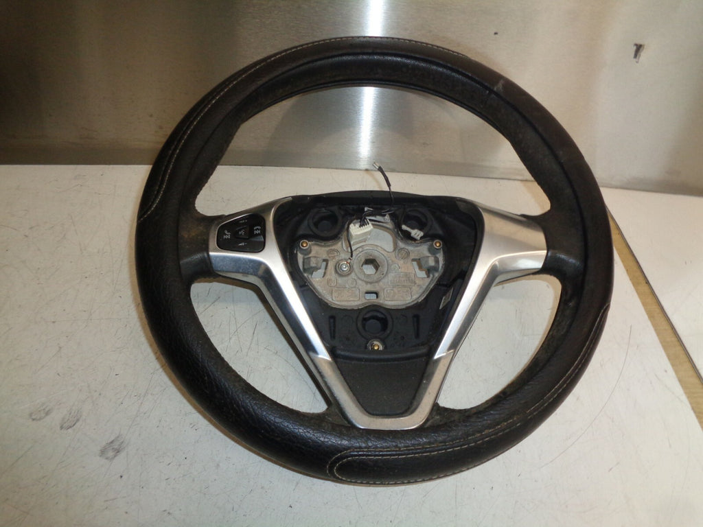 FORD FIESTA MK7 2017 3 SPOKE MULTIFUNCTION LEATHER STEERING WHEEL C1BB3600EA3ZHE