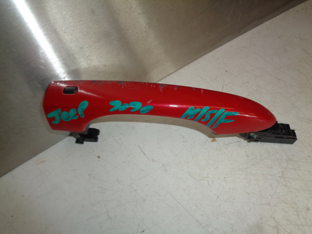 JEEP COMPASS 2020 NSF PASSENGER FRONT EXTERIOR DOOR HANDLE RED