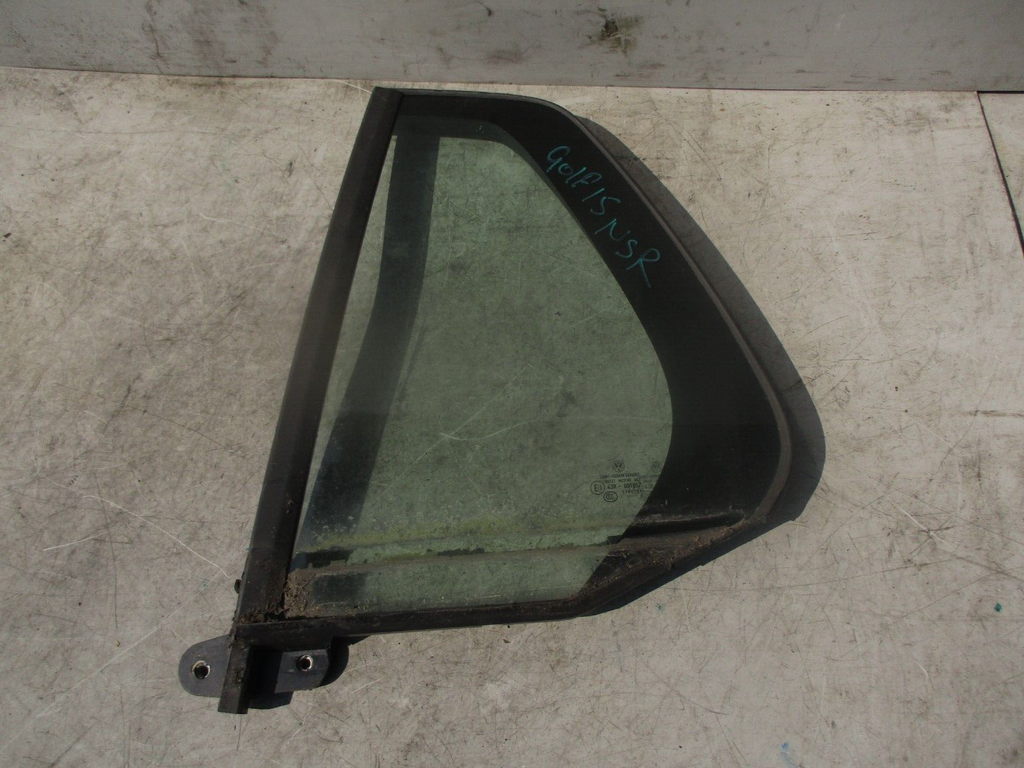 2015 VOLKSWAGEN GOLF MK7 NSR PASSENGER SIDE REAR LEFT QUARTER GLASS 5G6845213
