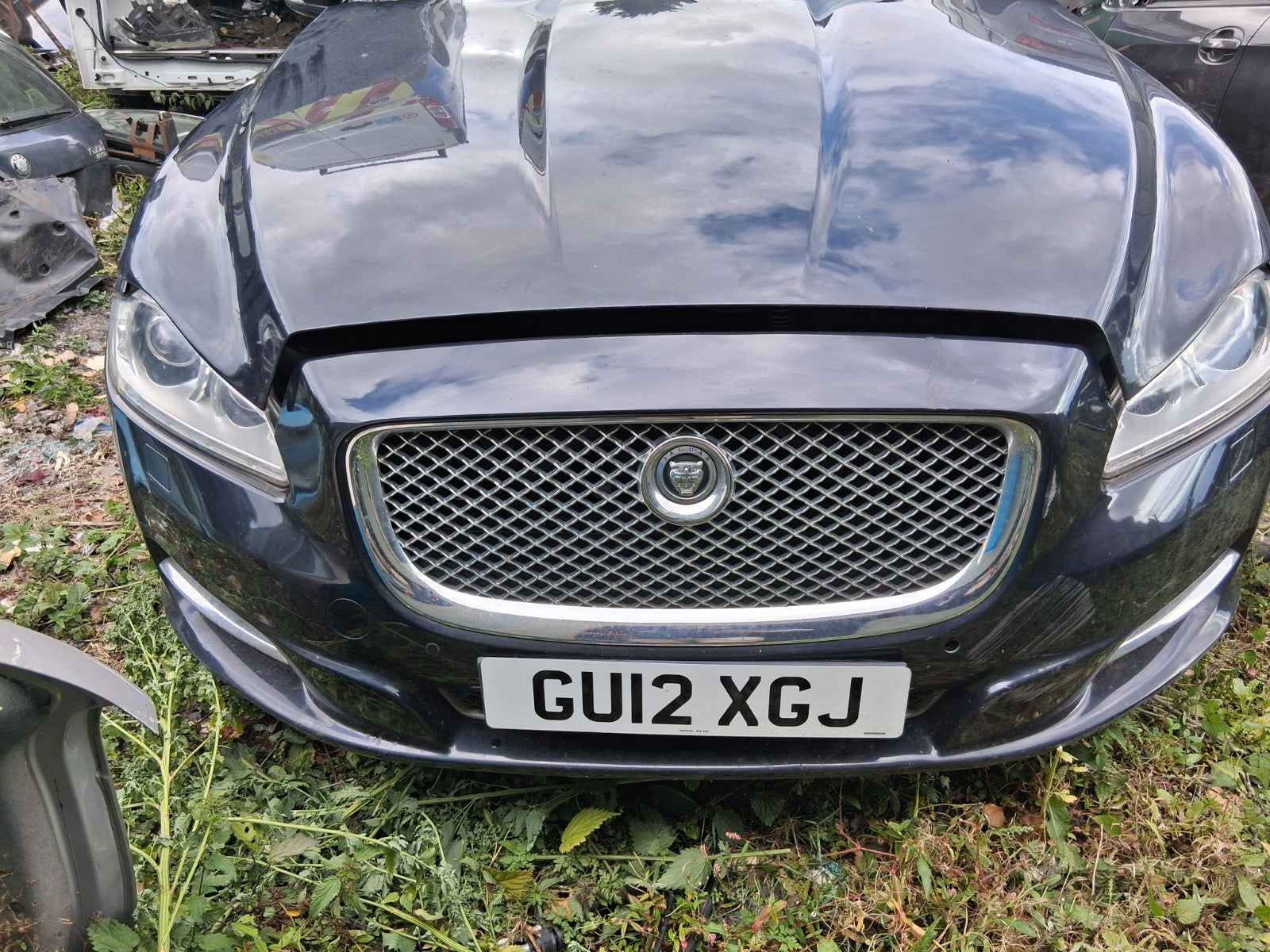 2012 JAGUAR XJ X351 FRONT COMPLETE BUMPER BLACK MIDNIGHT BLACK MET PEF