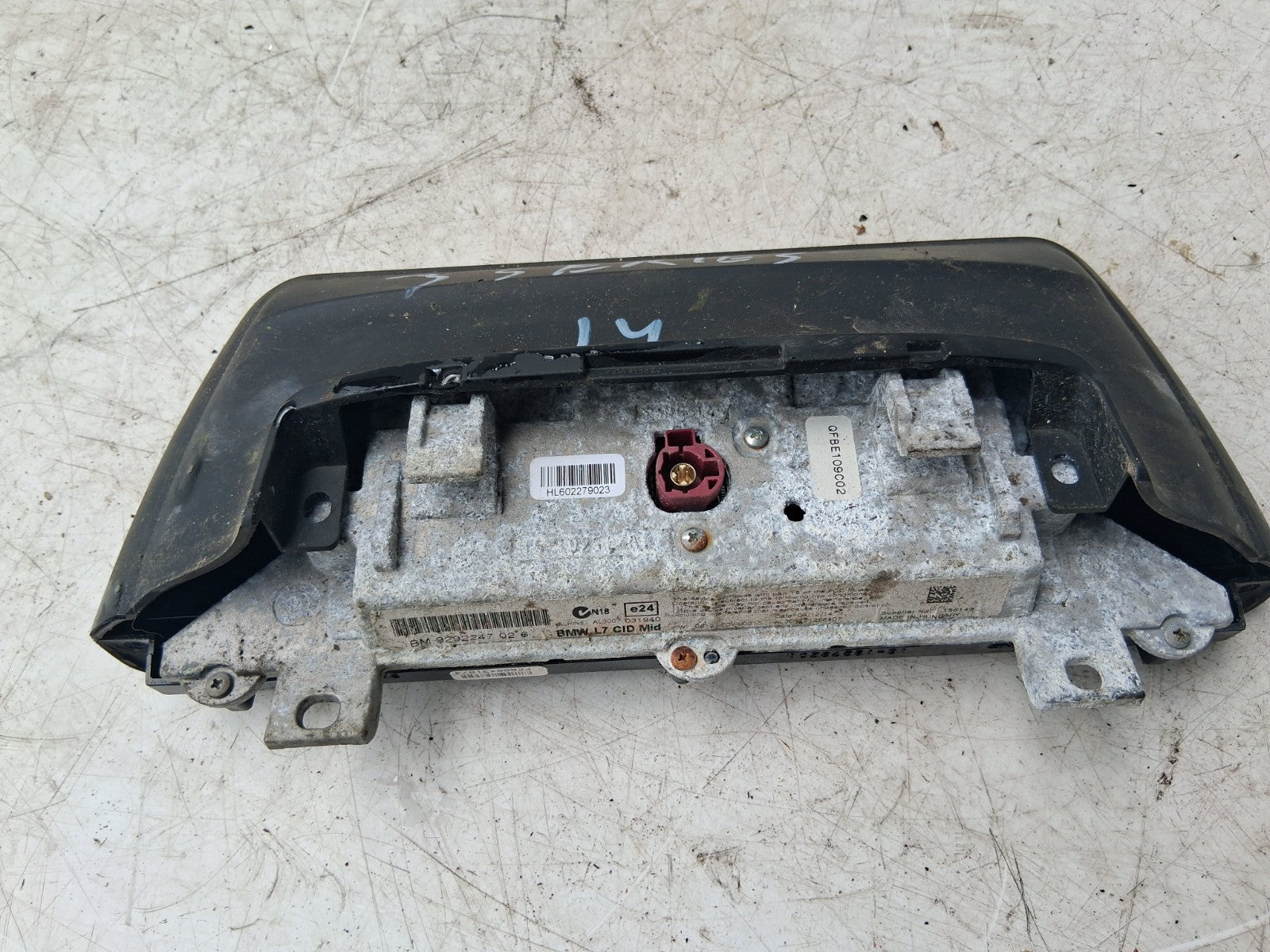 2014 BMW 3 SERIES F31 DASHBOARD SAT NAV DISPLAY SCREEN 9292247