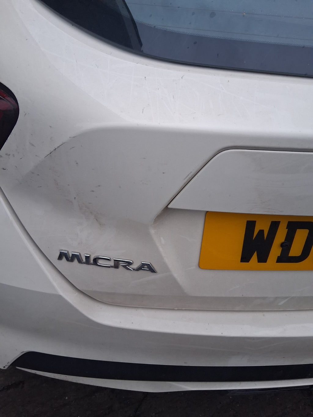 2018 NISSAN MICRA K14 COMPLETE REAR BARE TAILGATE BOOTLID IVORY D16