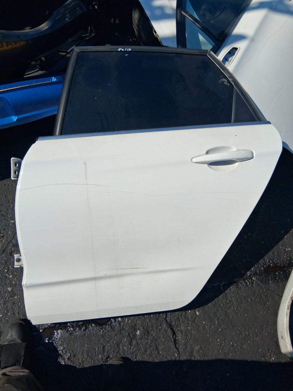 2013 CITROEN C4 MK2 NSR PASSENGER SIDE REAR LEFT COMPLETE DOOR WHITE