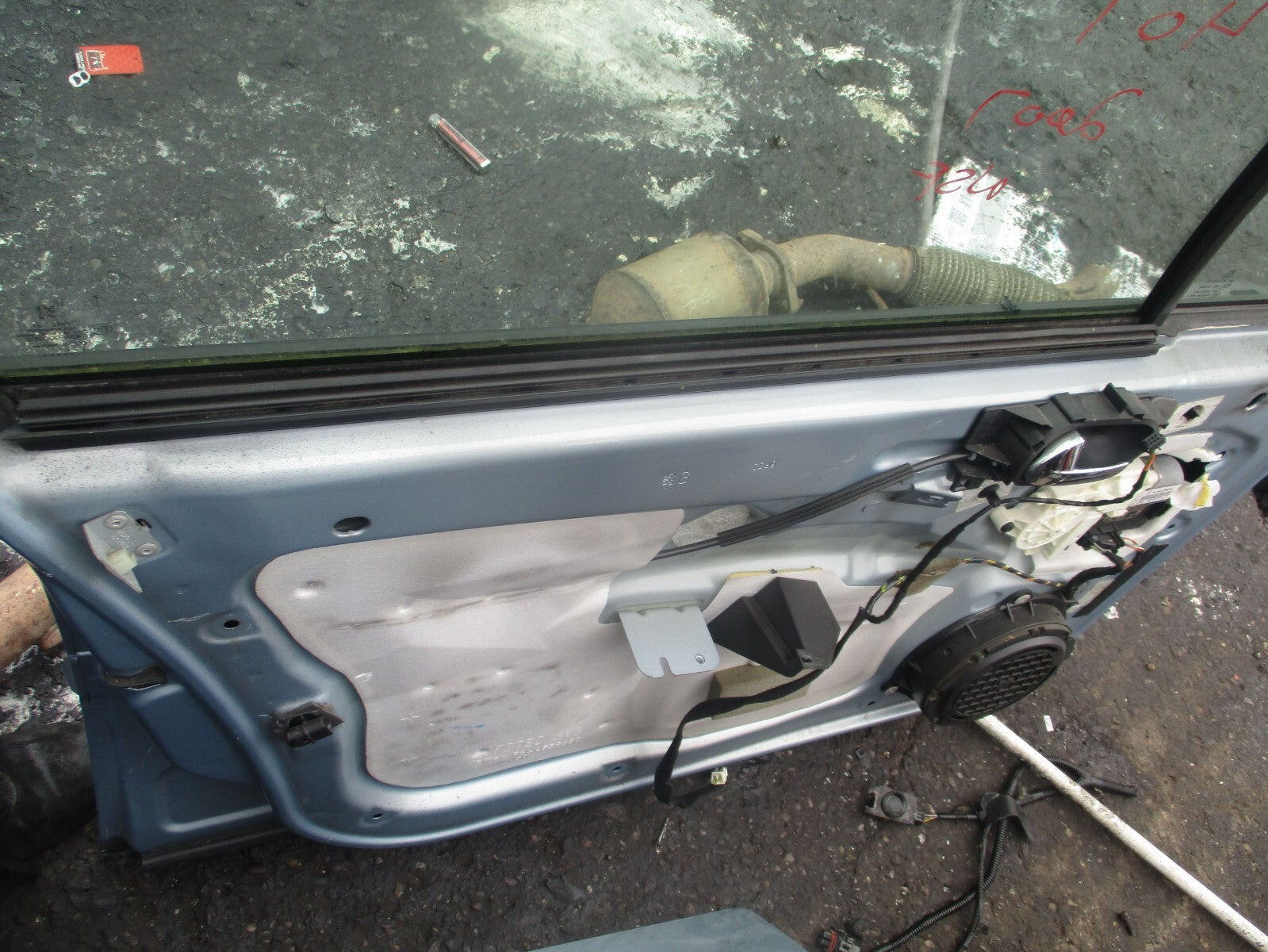 2007 PEUGEOT 407 MK1 NSF PASSENGER SIDE FRONT COMPLETE DOOR BLUE