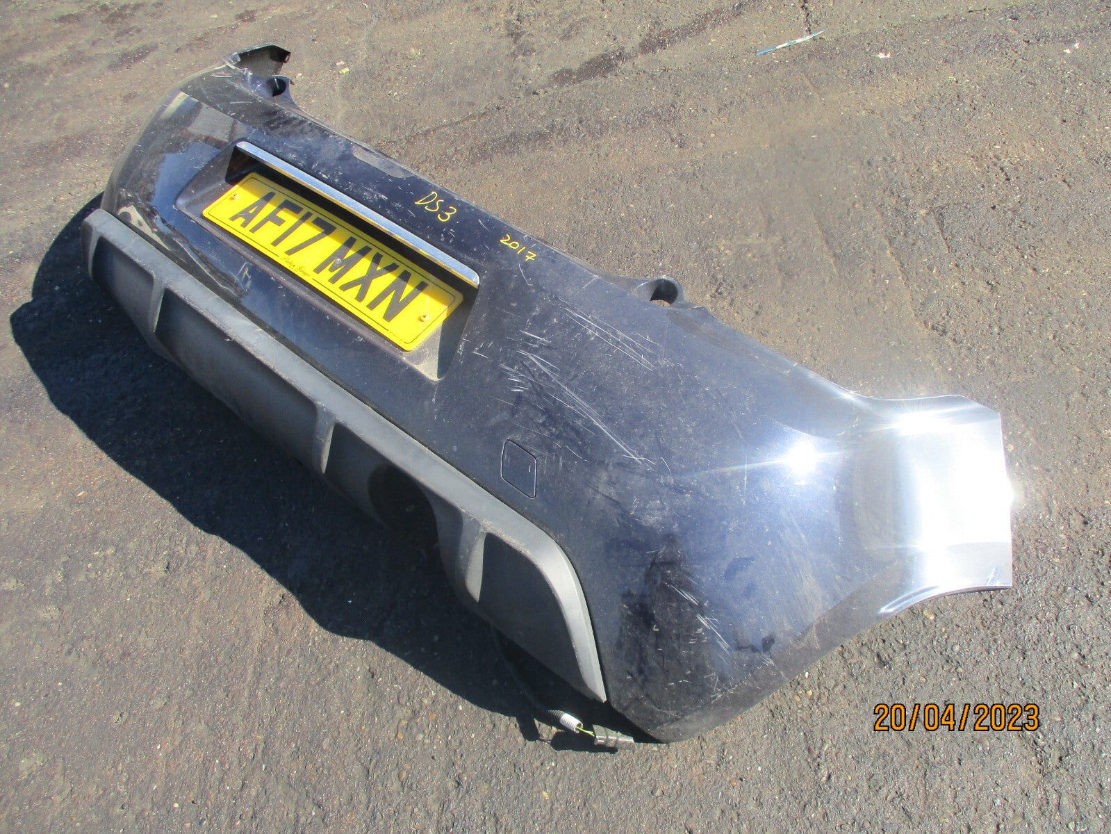 CITROEN DS3 2017 REAR COMPLETE BUMPER PURPLE BLUE