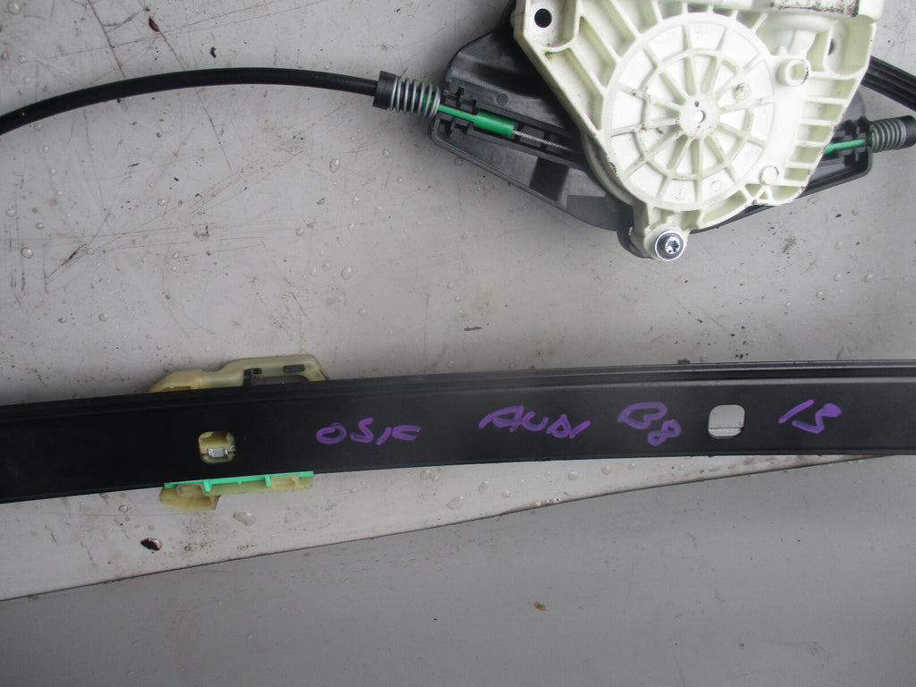 AUDI A4 B8 2013 OSF DRIVER SIDE FRONT WINDOW REGUATOR & MOTOR 8K0959801A
