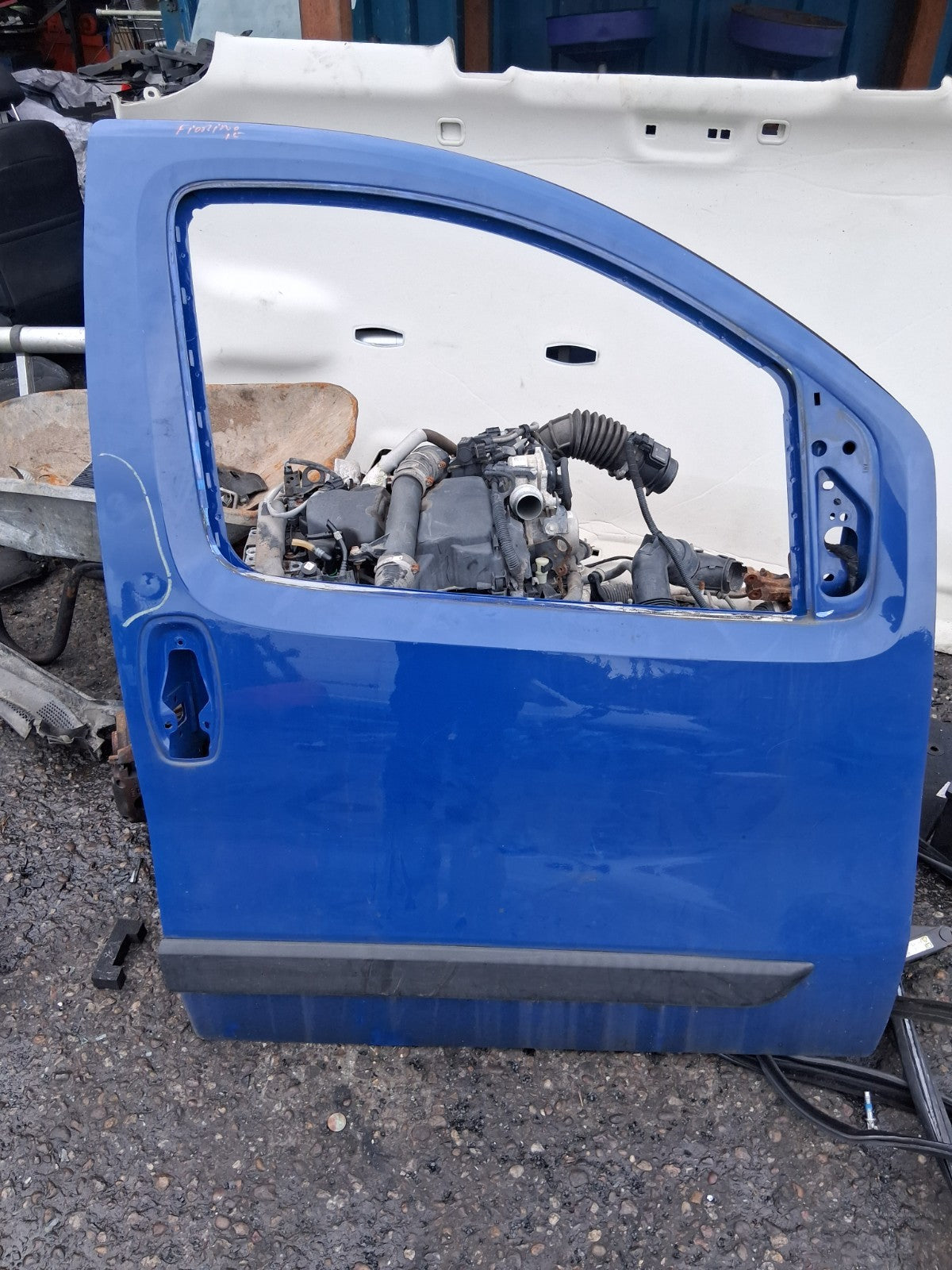 2016 FIAT FIORINO OSF DRIVER SIDE FRONT RIGHT BARE DOOR BLUE