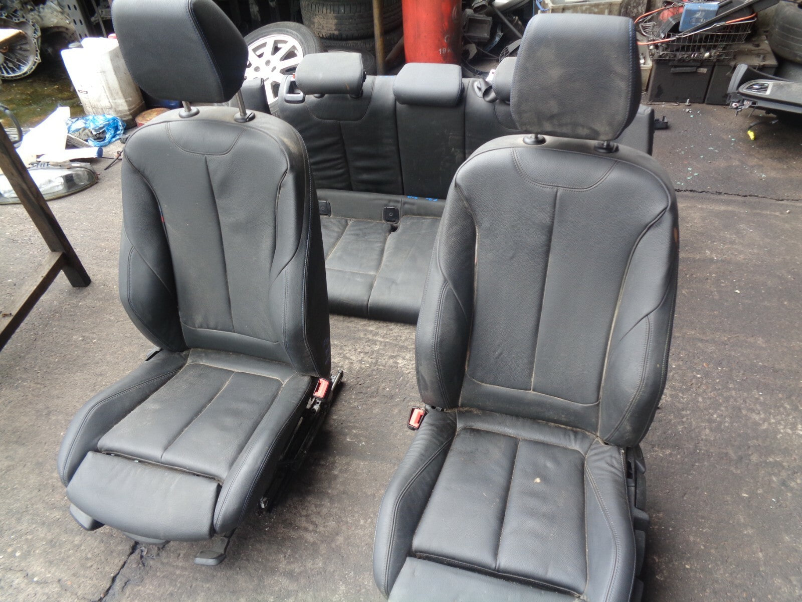 BMW 1 SERIES F20 2019 LCI FACELIFT COMPLETE LEATHER SEAT SET BLACK