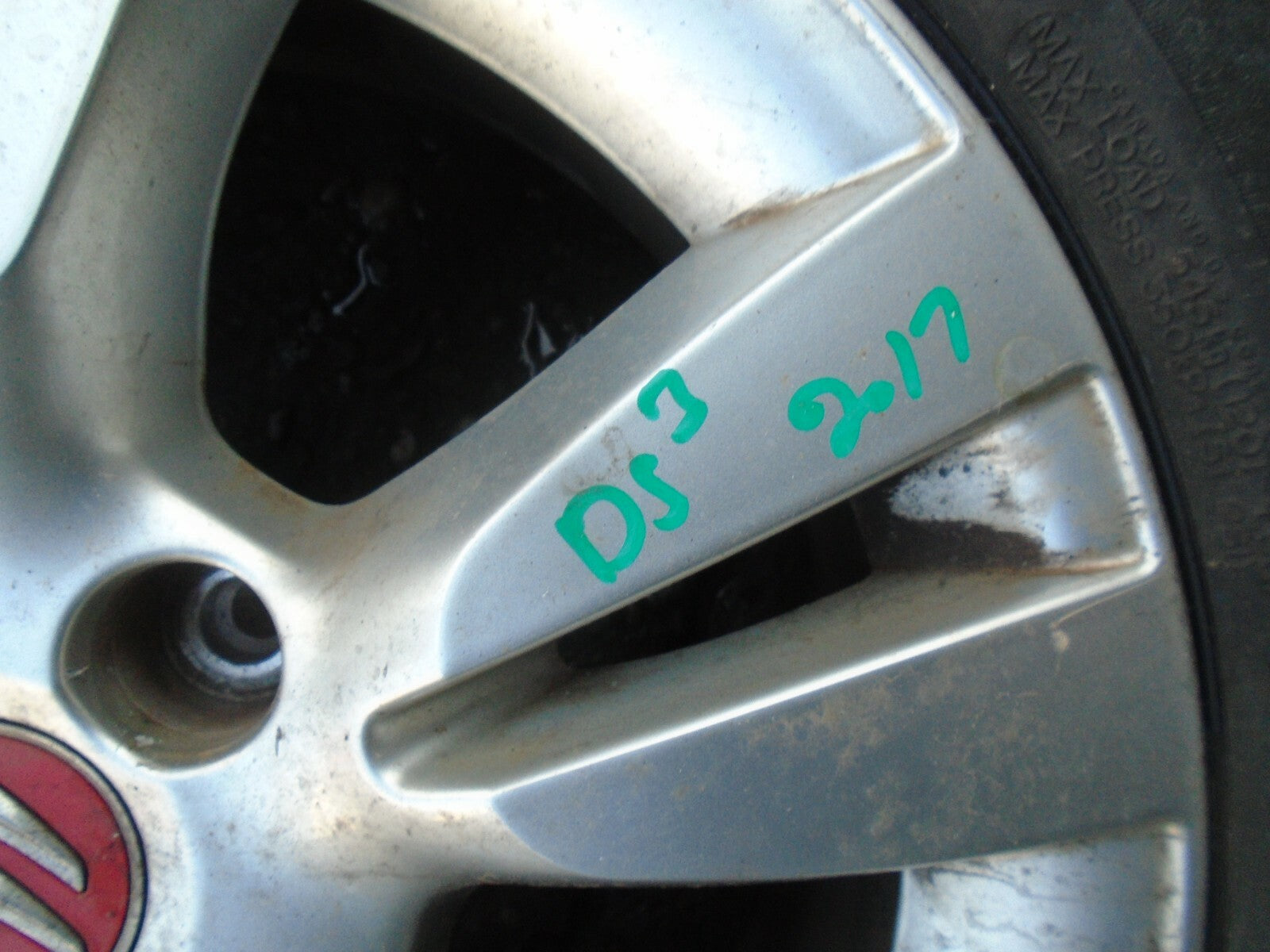 CITROEN DS3 2017 16 INCH ALLOY WHEEL WITH TYRE 195/55R16