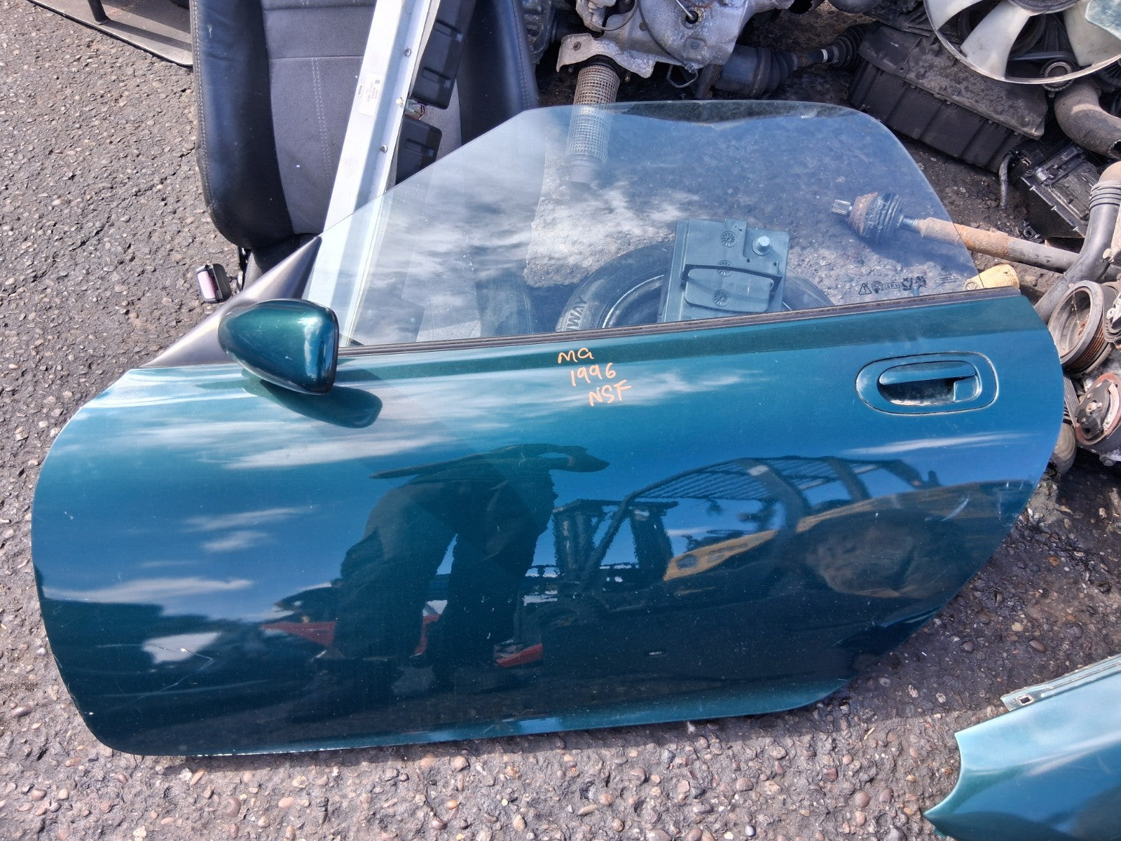 MG MGF 1996 MK1 NSF PASSENGER SIDE FRONT LEFT COMPLETE DOOR GREEN