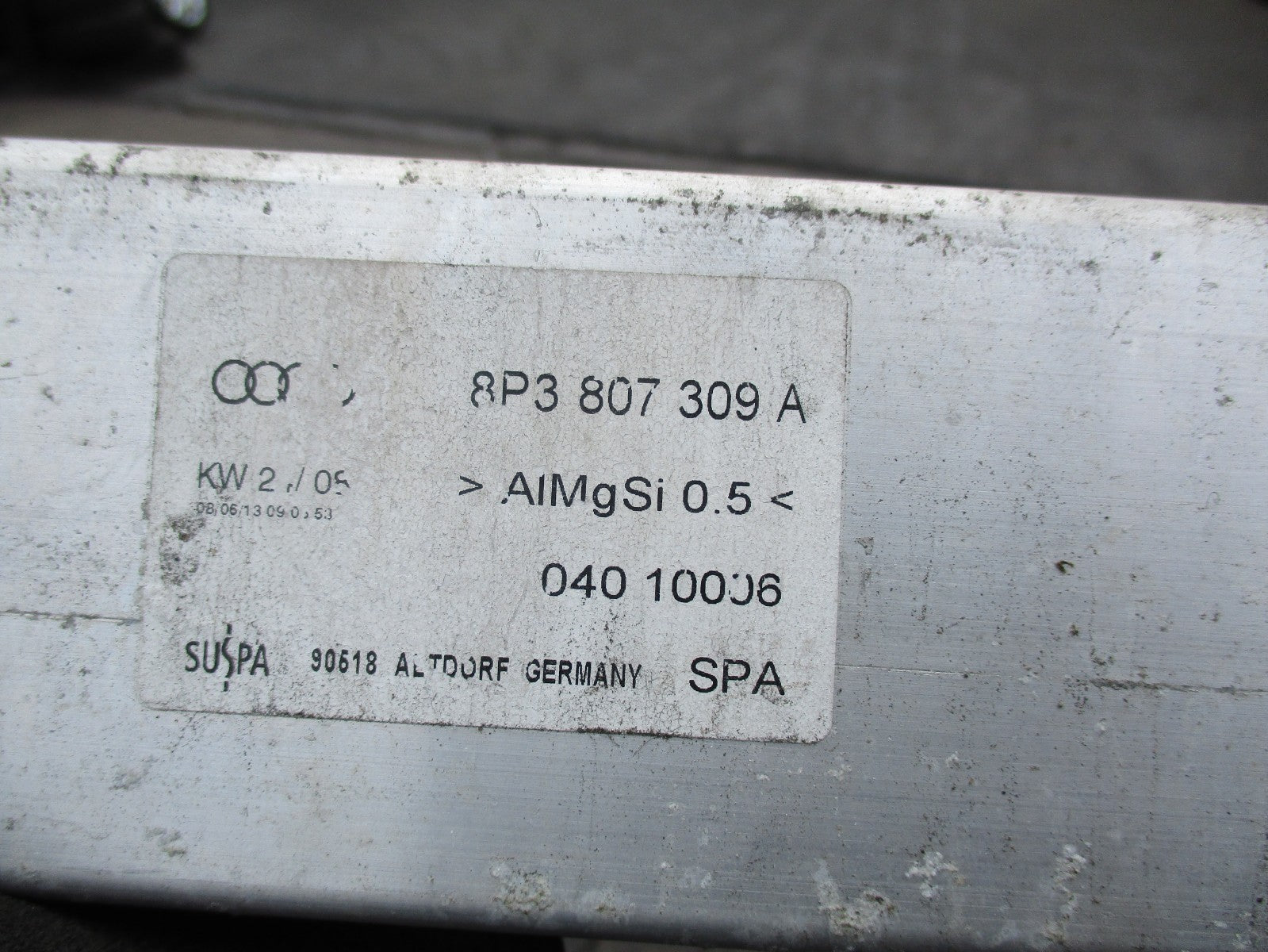 AUDI A3 8P1 MK2 FACELIFT REAR BUMPER IMPACT BAR 8P3807309A
