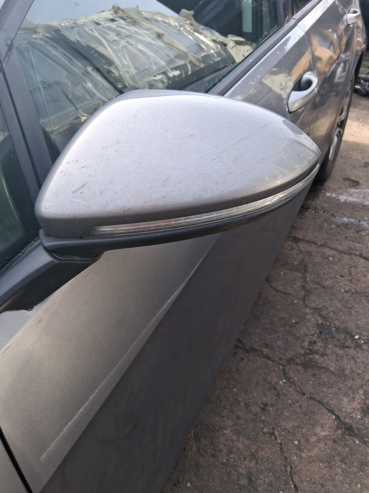 2016 VOLKSWAGEN GOLF MK7 NSF PASSENGER SIDE FRONT LEFT WING MIRROR GREY