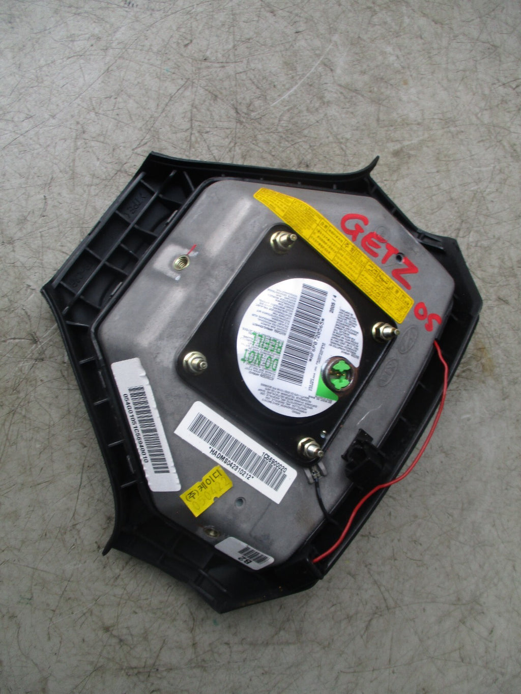 HYUNDAI GETZ 2005 STEERING WHEEL AIRBAG SAFETY BAG BLACK