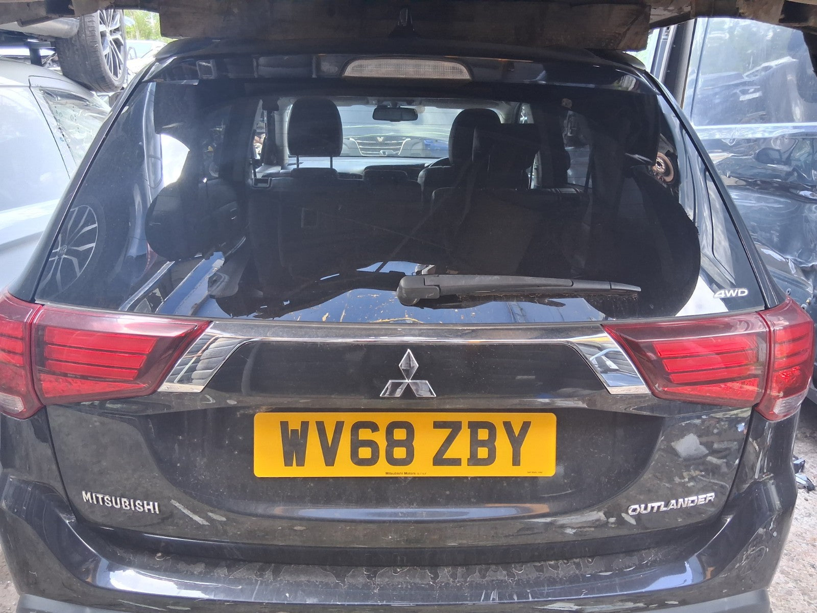 2018 MITSUBISHI OUTLANDER MK3 REAR BARE TAILGATE BOOTLID AMETHYST BLACK X42