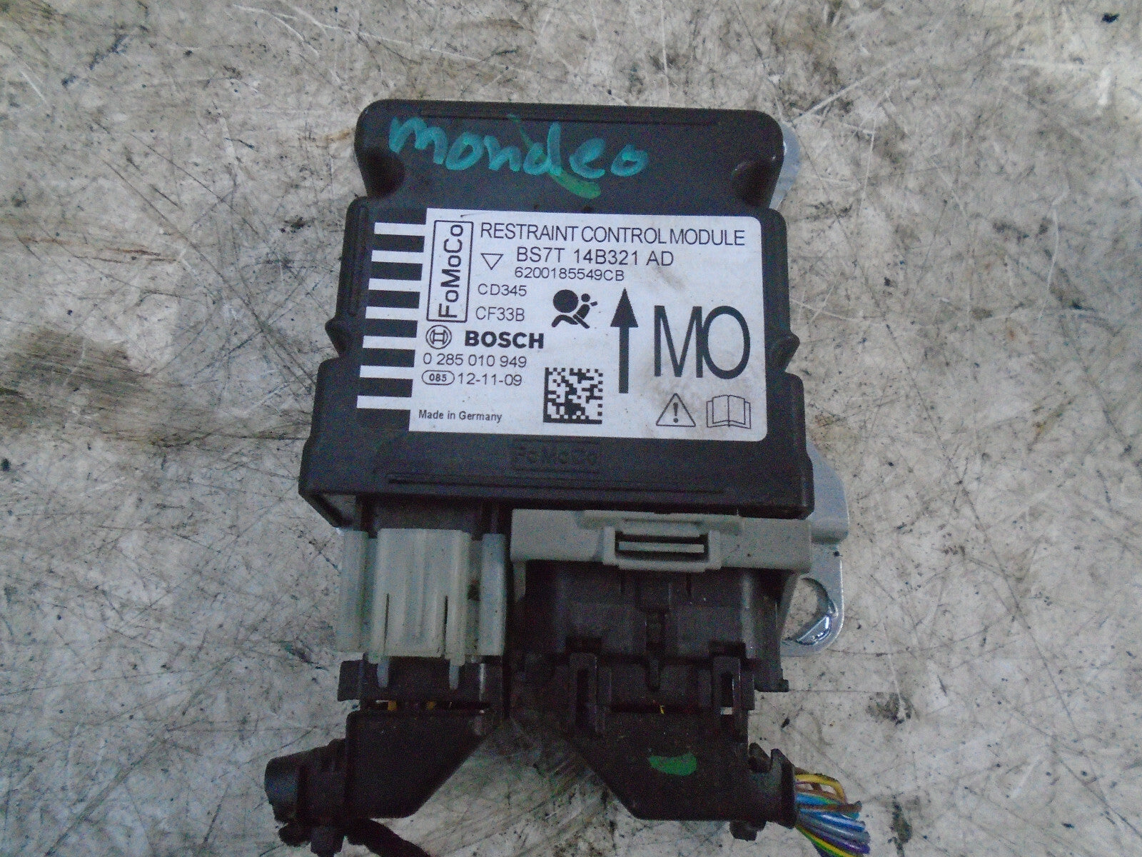 FORD MONDEO MK4 2013 SAFETY BAG RESTRAINT CONTROL MODULE BS7T14B321AD