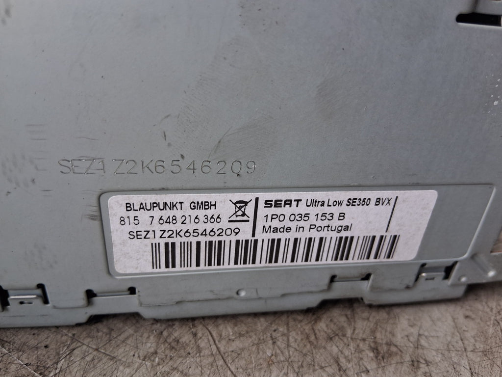 2010 SEAT LEON MK2 RADIO STEREO CD PLAYER HEAD UNIT 1P0035153B NO CODE