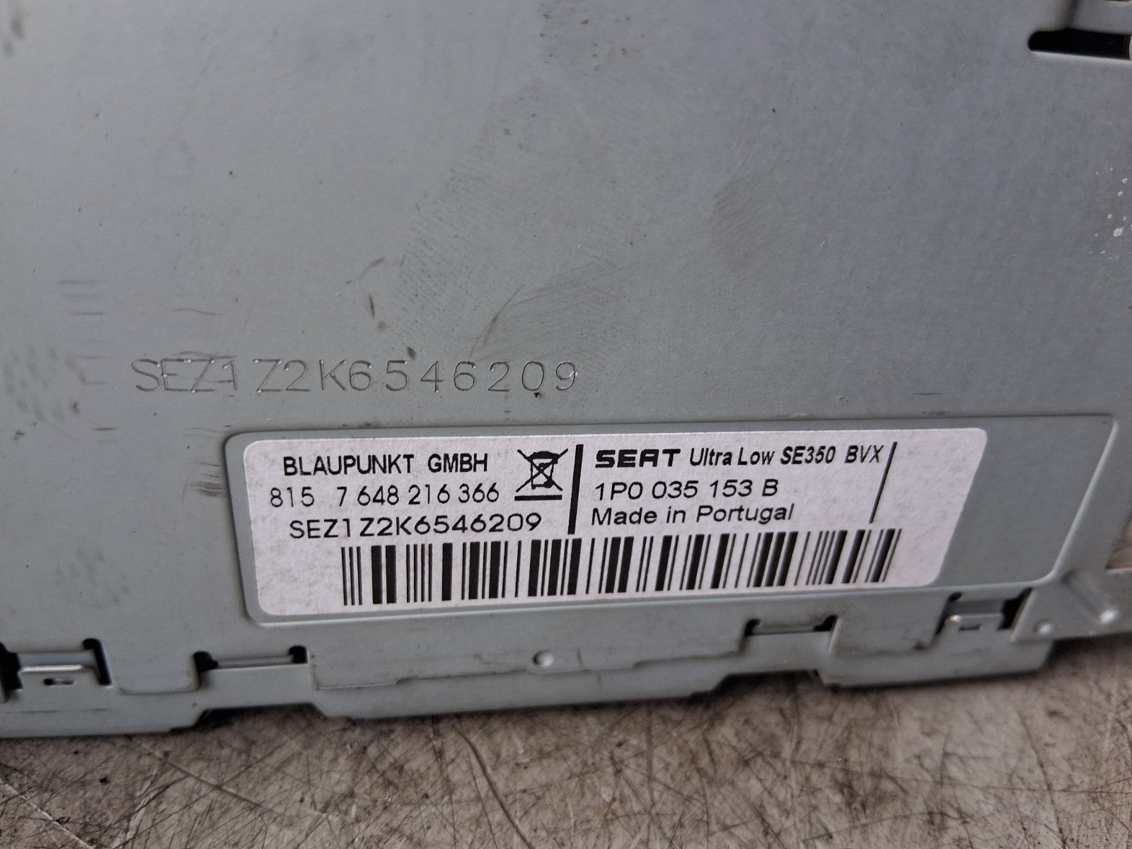 2010 SEAT LEON MK2 RADIO STEREO CD PLAYER HEAD UNIT 1P0035153B NO CODE