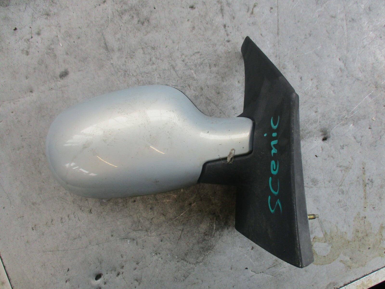 RENAULT MEGANE SCENIC MK1 OS DRIVER SIDE DOOR WING MIRROR ELECTRIC SILVER BLUE