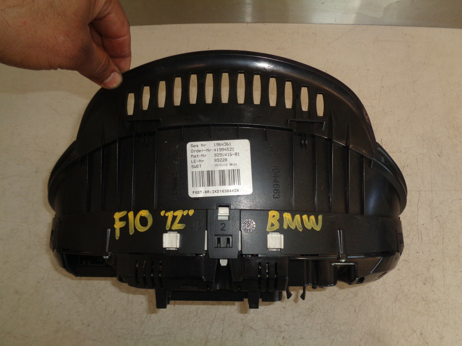 BMW 5 SERIES F10 2012 2.0 DIESEL SPEEDOMETER INSTRUMENT CLUSTER CLOCK 9291416