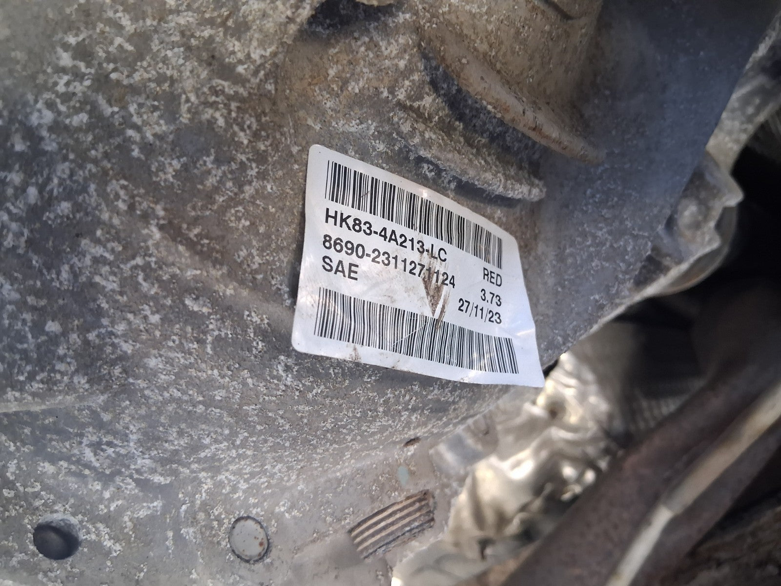 2024 RANGE ROVER VELAR P400 3.0 PETROL REAR DIFFERENTIAL HK834A213LC 3.73 RATIO