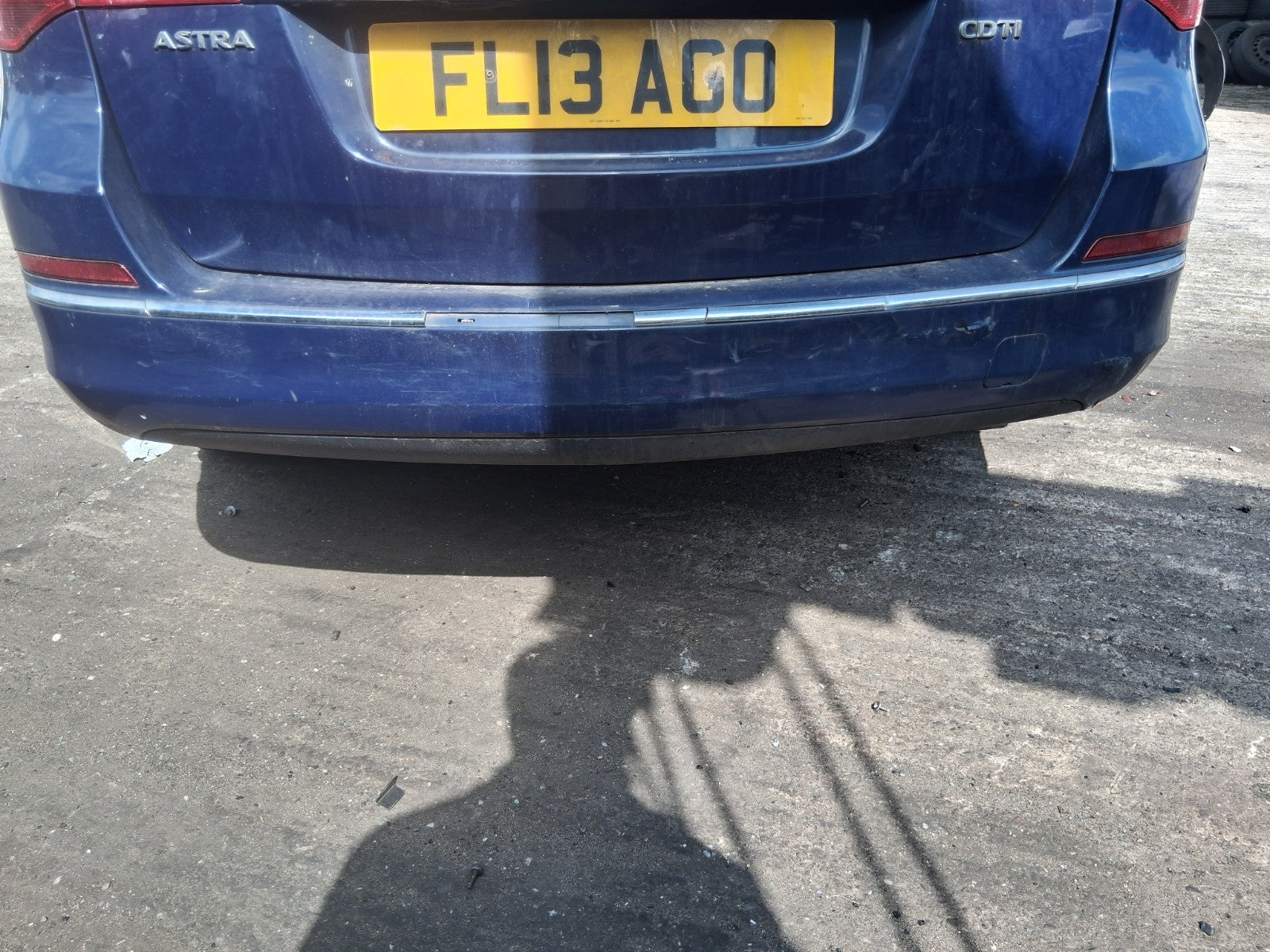 2013 VAUXHALL ASTRA J ESTATE REAR COMPLETE BUMPER BLUE