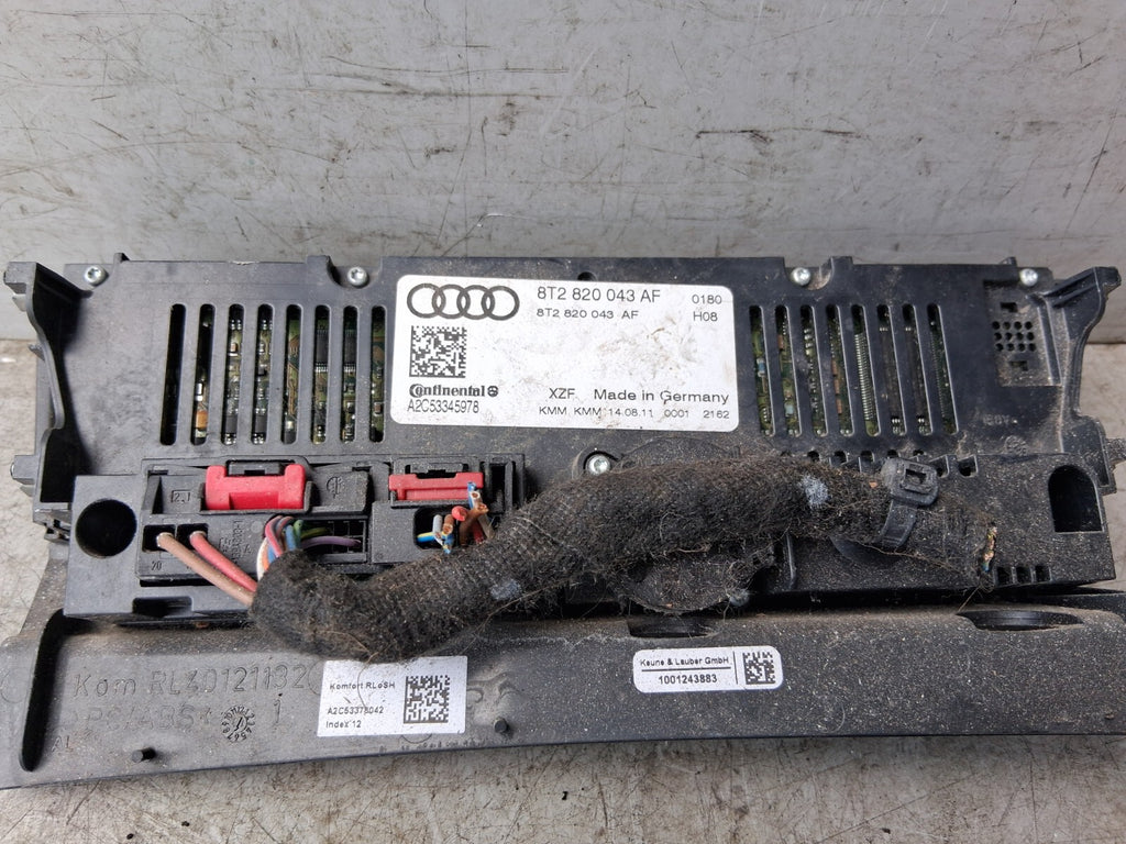 2011 AUDI A4 AC HEATER CLIMATE CONTROL SWITCH PANEL 8T2820043AF