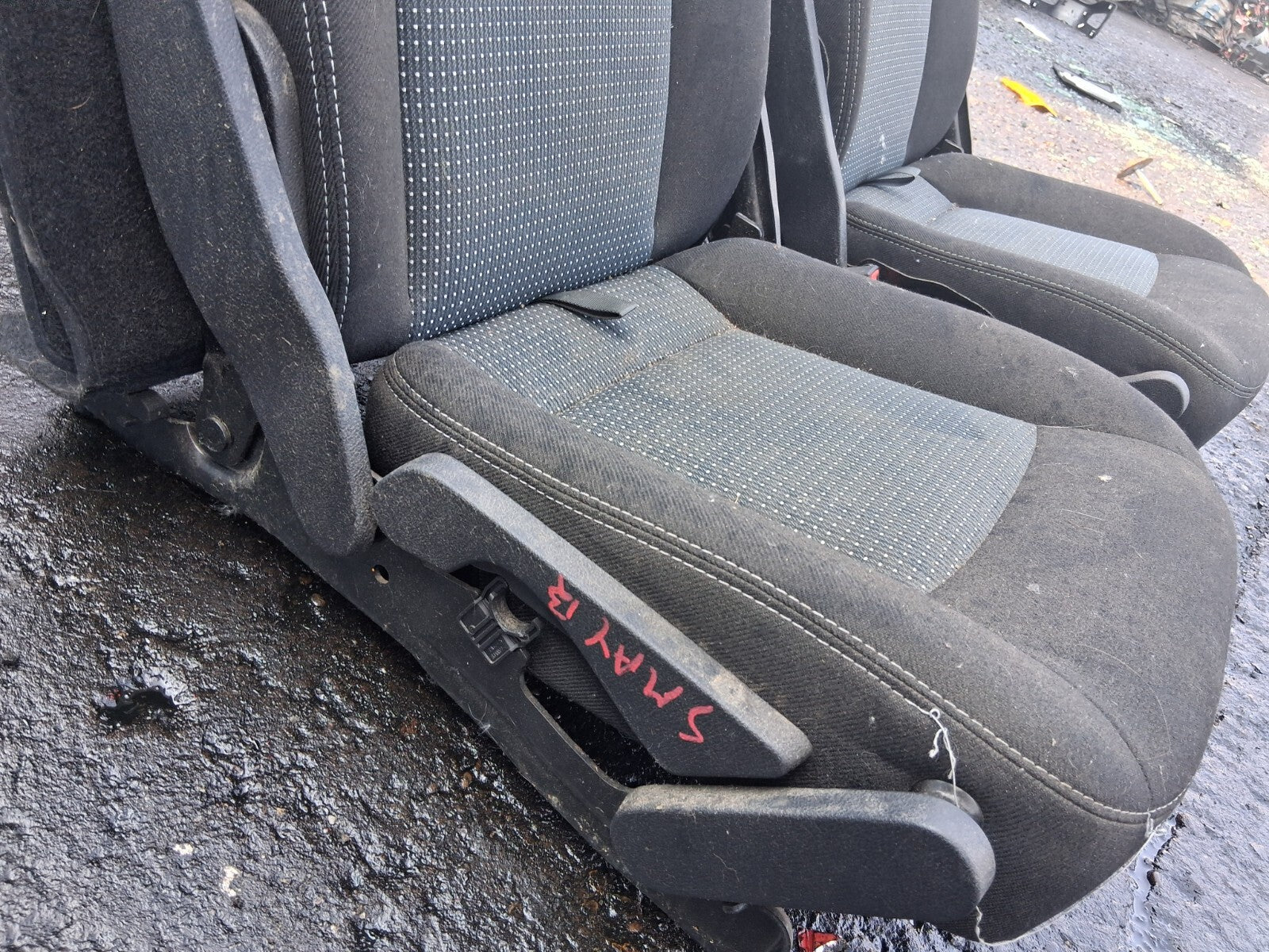 FORD S MAX MK1 2013 3RD ROW REAR BOTH COMPLETE SEATS FABRIC
