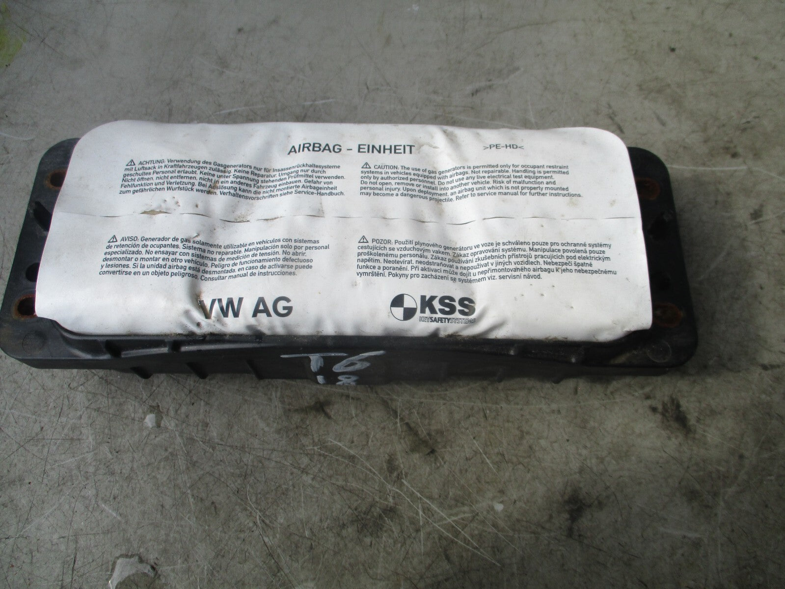 VOLKSWAGEN TRANSPORTER T6 2018 DASHBOARD SAFETY BAGS SRS 7E0880204