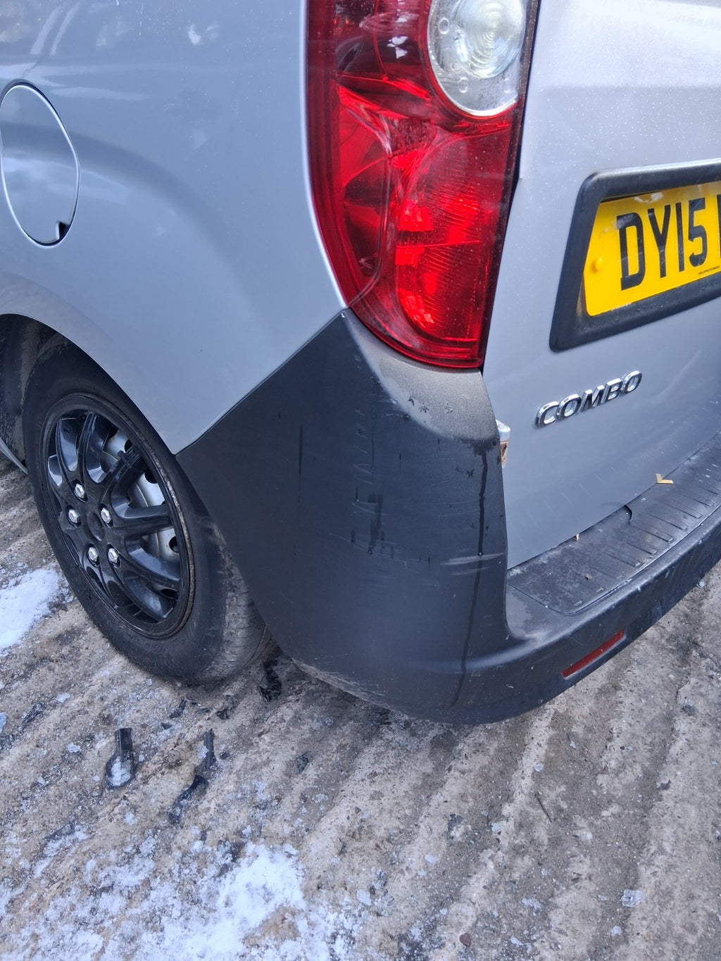 2015 VAUXHALL COMBO D COMPLETE REAR BUMPER BLACK