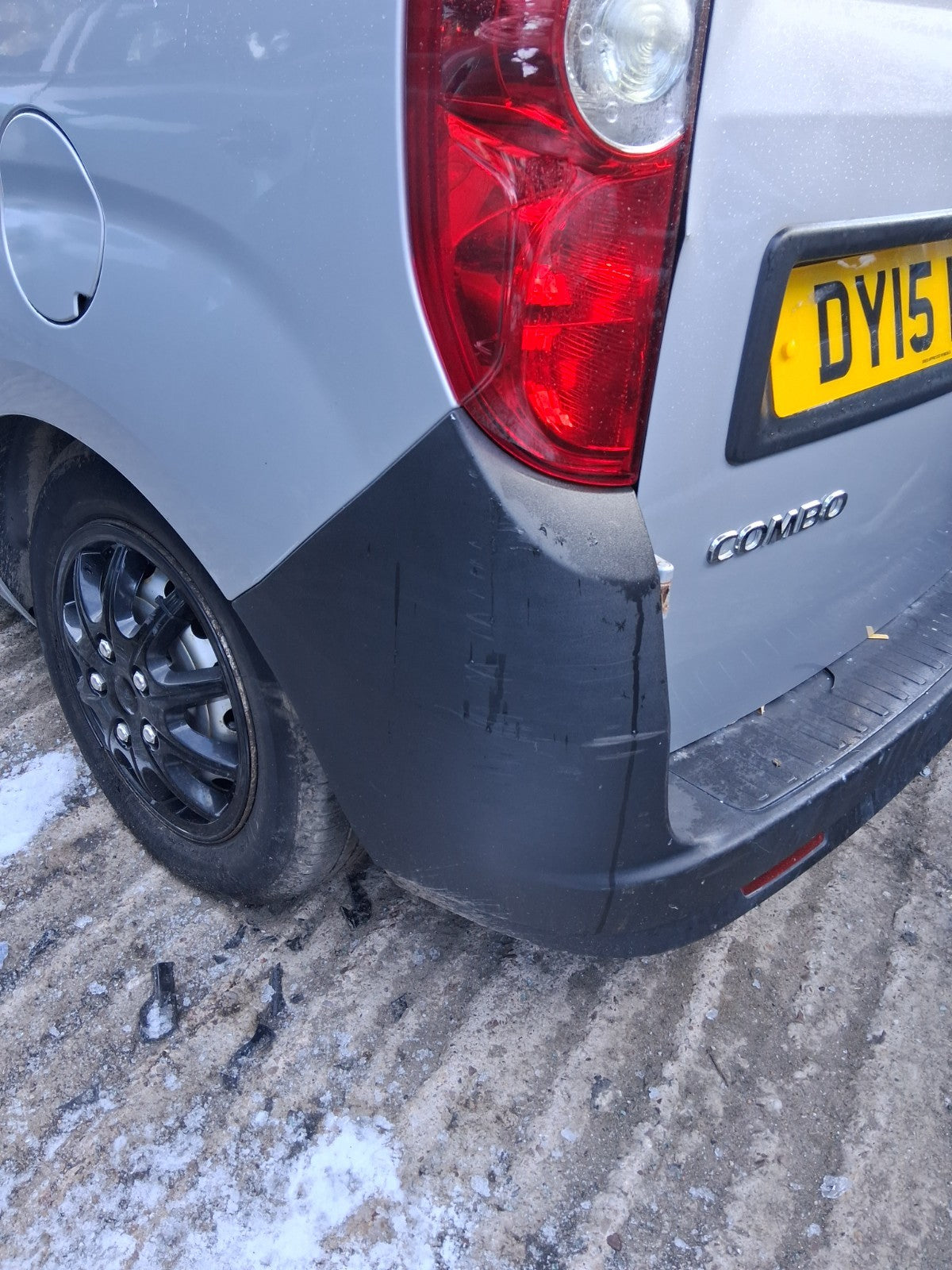 2015 VAUXHALL COMBO D COMPLETE REAR BUMPER BLACK