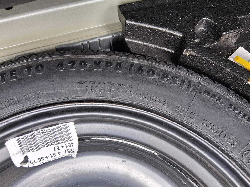 2014 PEUGEOT 308 MK2 16 INCH SPACESAVER WHEEL WITH TYRE T125/85R16