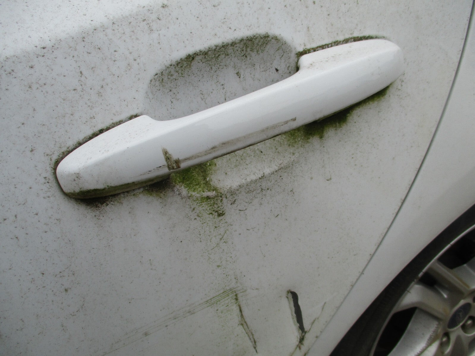 FORD FOCUS MK4 2021 NSR PASSENGER SIDE REAR EXTERIOR DOOR HANDLE FROZEN WHITE 5J