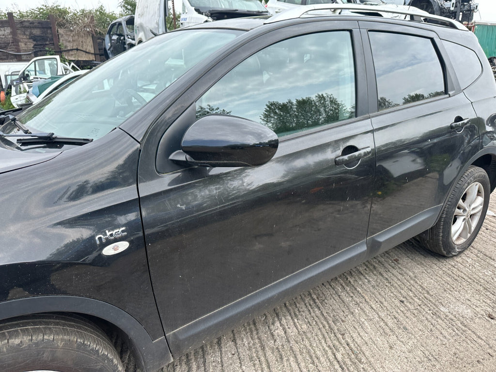 2010 NISSAN QASHQAI J10 NSF PASSENGER SIDE FRONT DOOR BARE BLACK Z11G