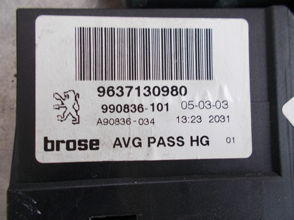 2003 PEUGEOT 307 SW EST 5DR NSF PASSENGER SIDE FRONT WINDOW MOTOR 9637130980
