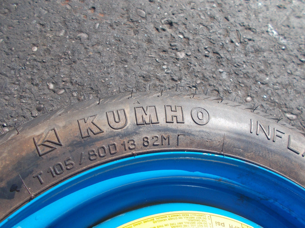 DAEWOO MATIZ KUMHO 4 STUD 13 INCH SPACE SAVER STEEL WHEEL 105/80D R13