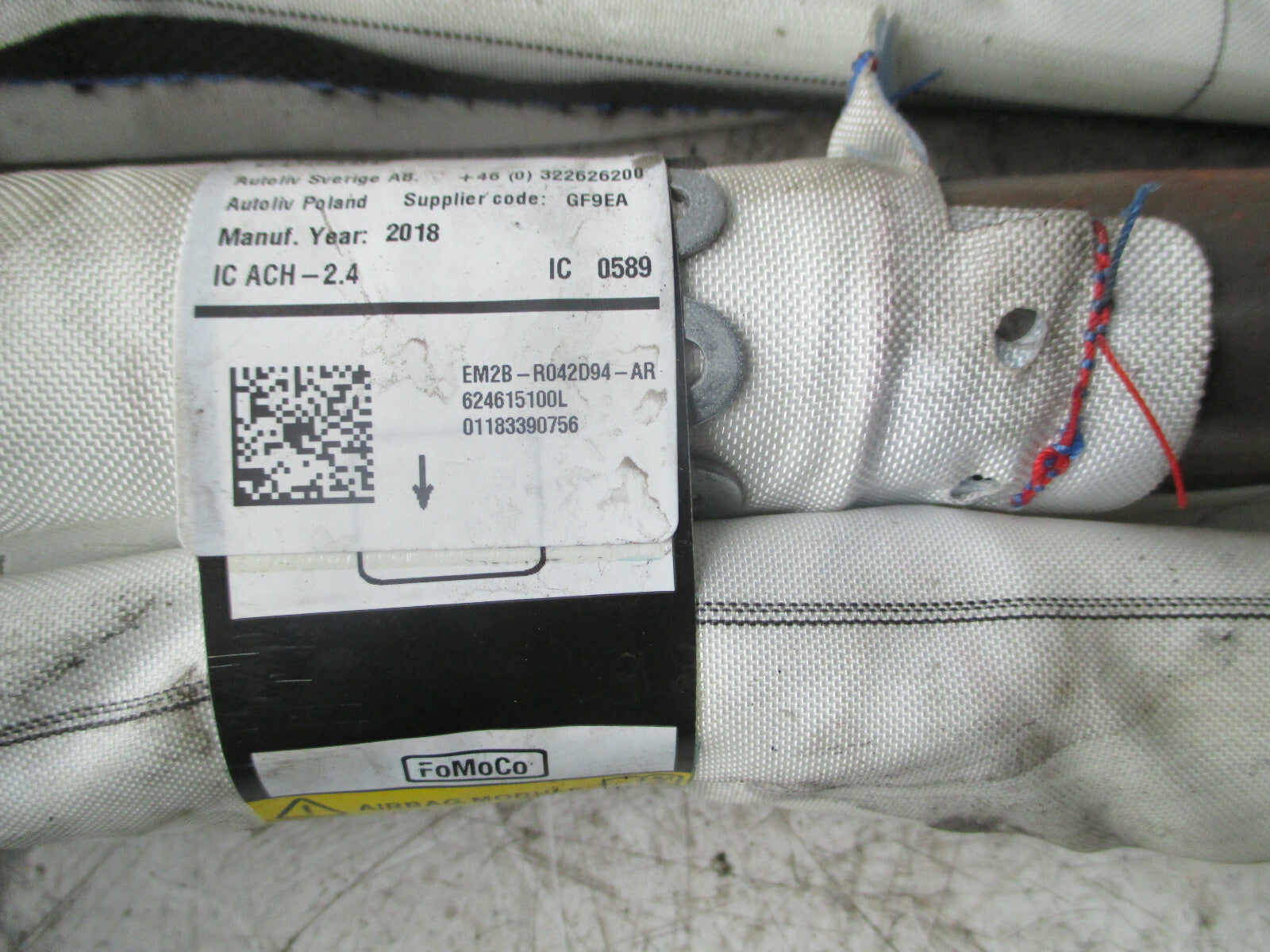 FORD S MAX MK2 2018 OSF DRIVER SIDE FRONT CURTAIN SAFETY BAG EM2BR042D94AR