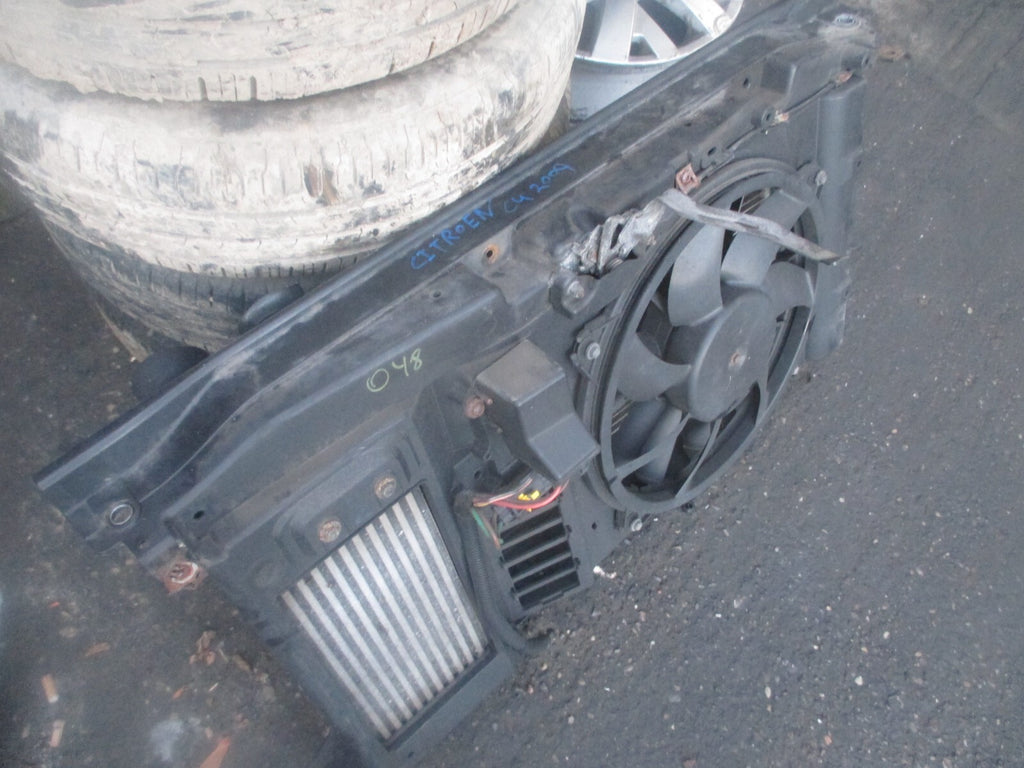 2009 CITROEN C4 2.0 DIESEL RADIATOR FAN INTERCOOLER COWLING RP27