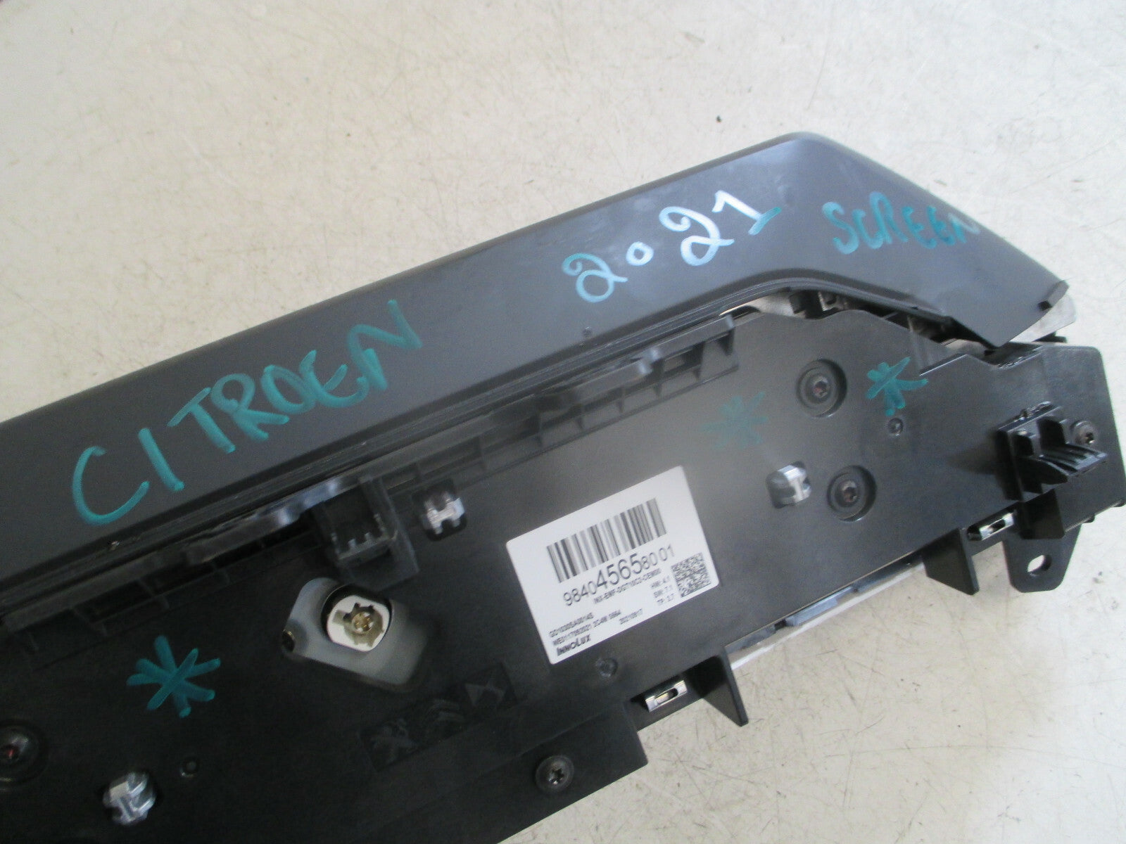 CITROEN C4 MK3 2021 FRONT DASHBOARD DASH RADIO SATNAV SCREEN DISPLAY 9840456580