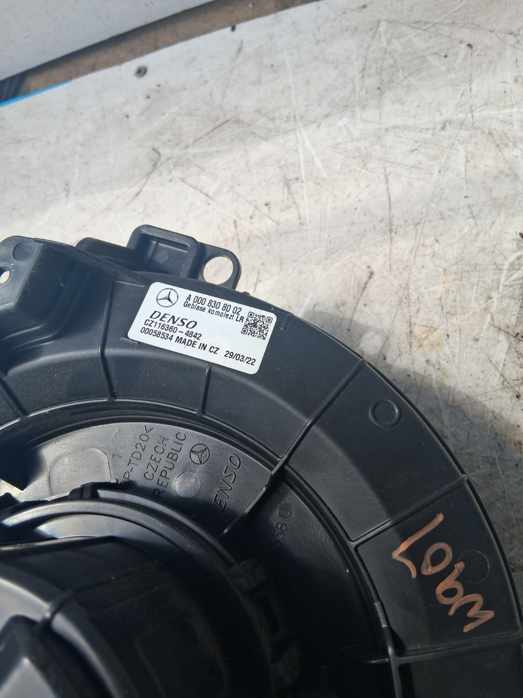 2022 MERCEDES BENZ SPRINTER W907 HEATER BLOWER MOTOR FAN A0008308002