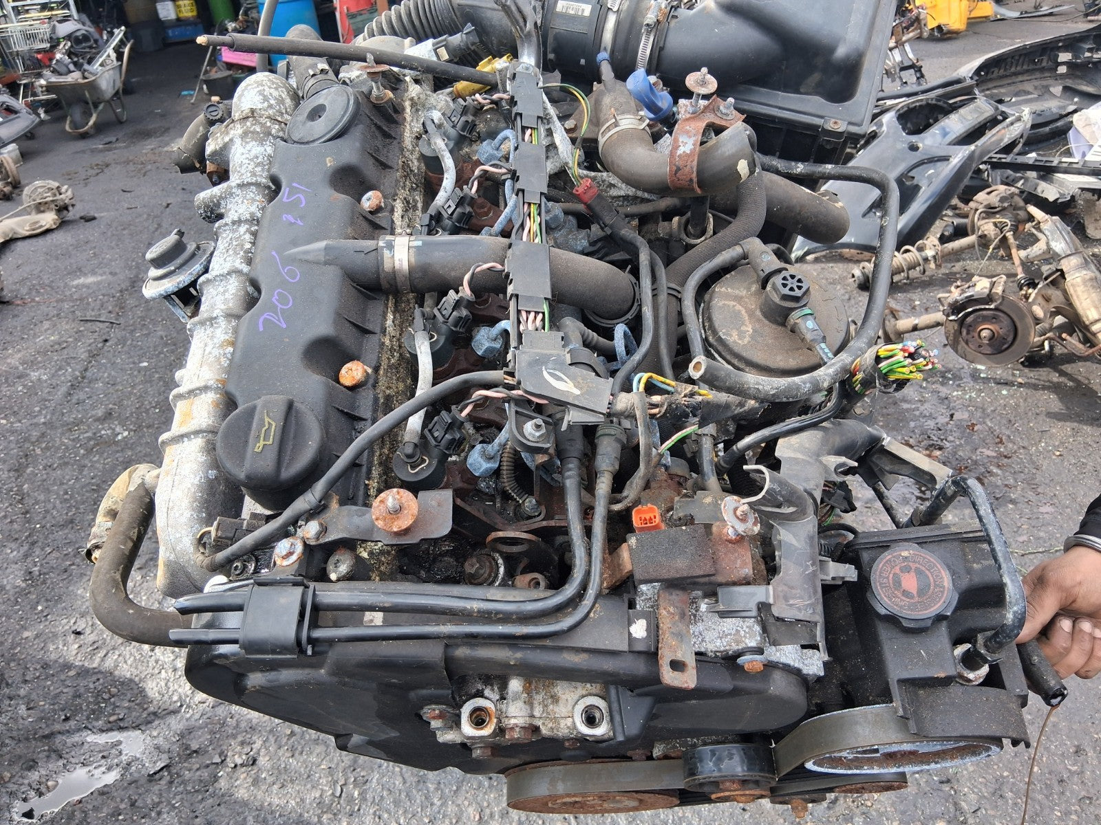 2001 PEUGEOT 206 2.0 DIESEL COMPLETE ENGINE DW10TD RHY 100K MILES