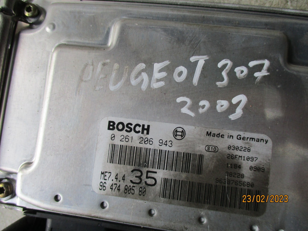 PEUGEOT 307 2003 ENGINE CONTROL ECU MODULE UNIT 0261206943